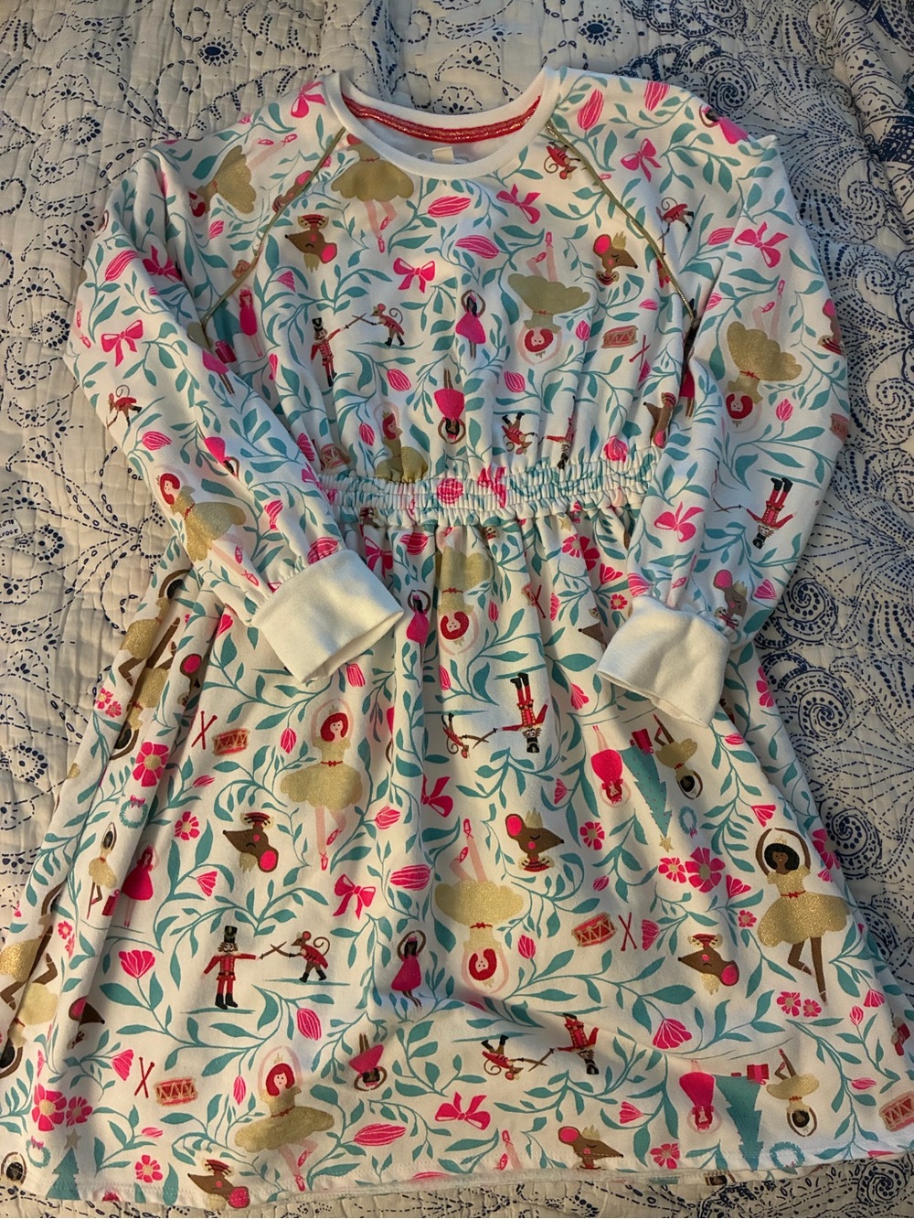 Girls Nutcracker Print Dress - size 7